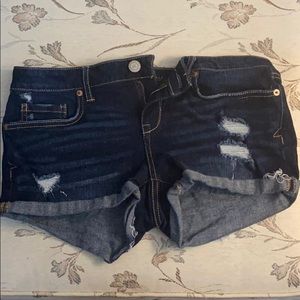 Aero dark jean shorts